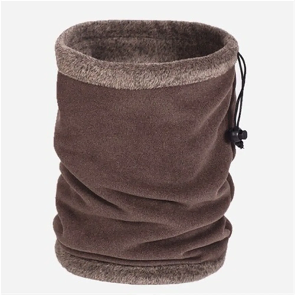 

Модный ветрозащитный зимний шарф, холодостойкая толстая велосипедная маска для лица, сохраняющая тепло с шнурком, флисовая шея для мужчин и женщин