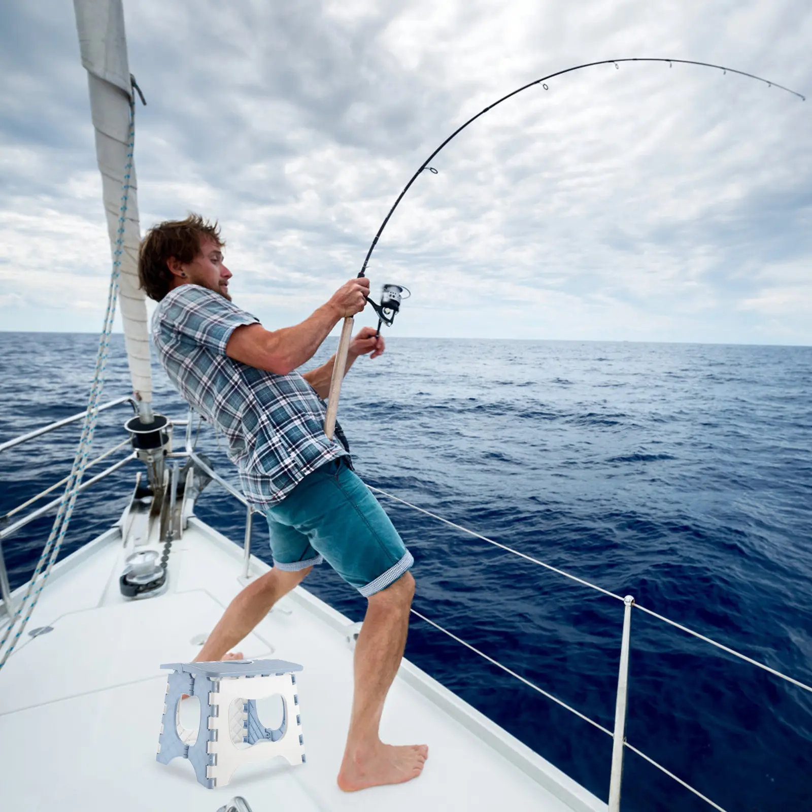

Мини-складной табурет, портативный легкий пластиковый стульчик для кухни, ванной, кемпинга, рыбалки, сада, использования на улице, для взрослых и детей
