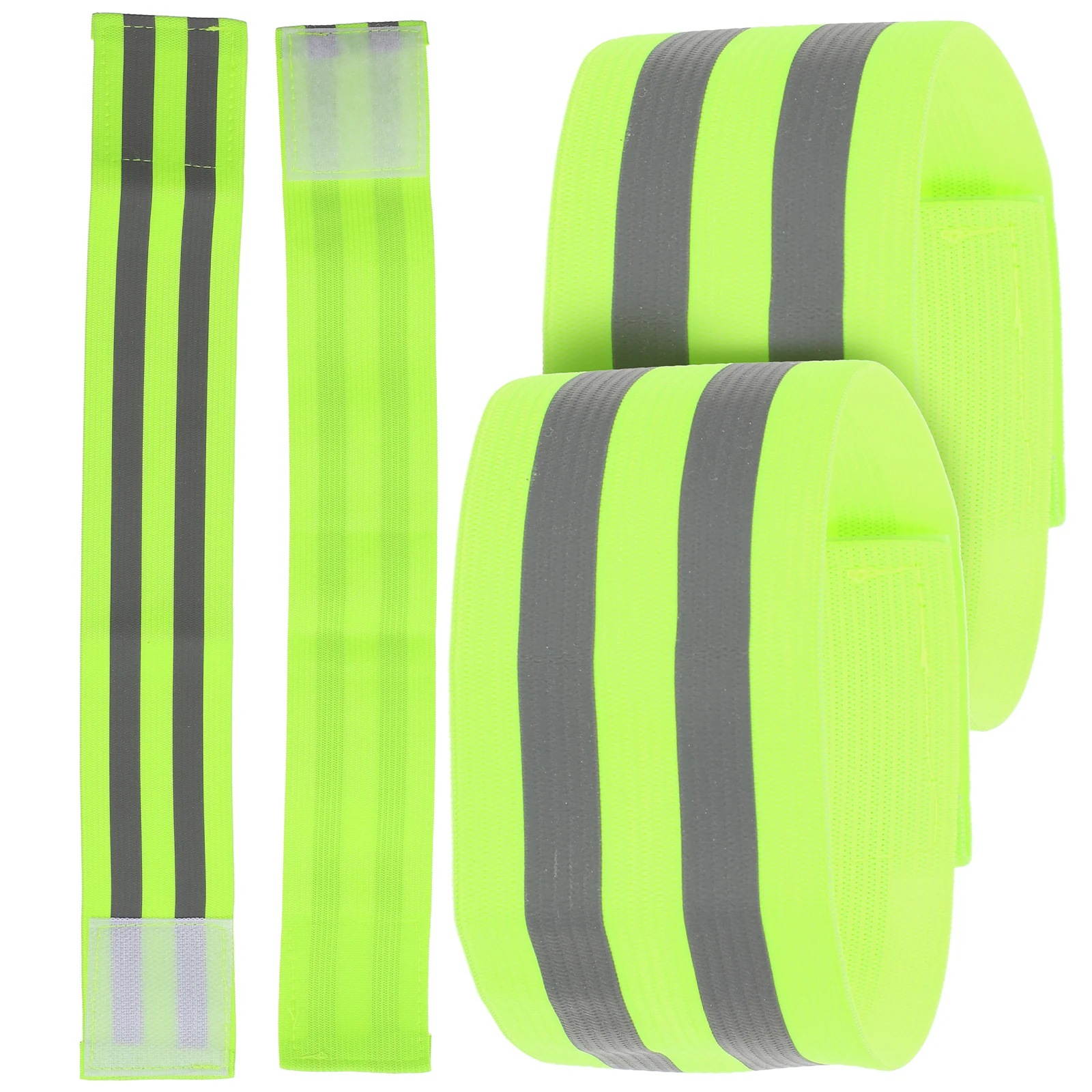 

4Pcs Reflective Wristbands High Visibility Straps Night Running Cycling Walking Safety Gear Lightweight Armbands Outdoor Fitness