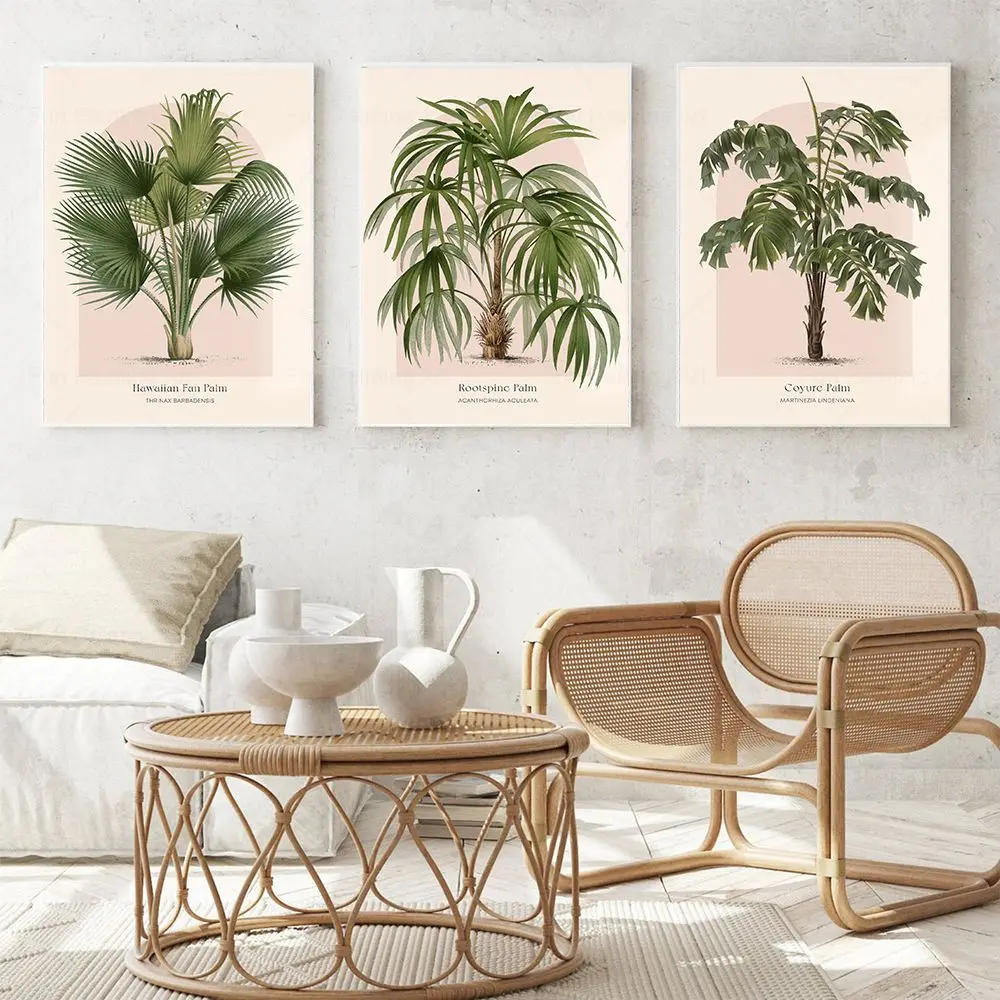 DIY Oil Painting By Numbers Jungle Tropical Palm Tree Hawaii Green Plant Living Room Home Decor Handpainted Art Wall Unique Gift