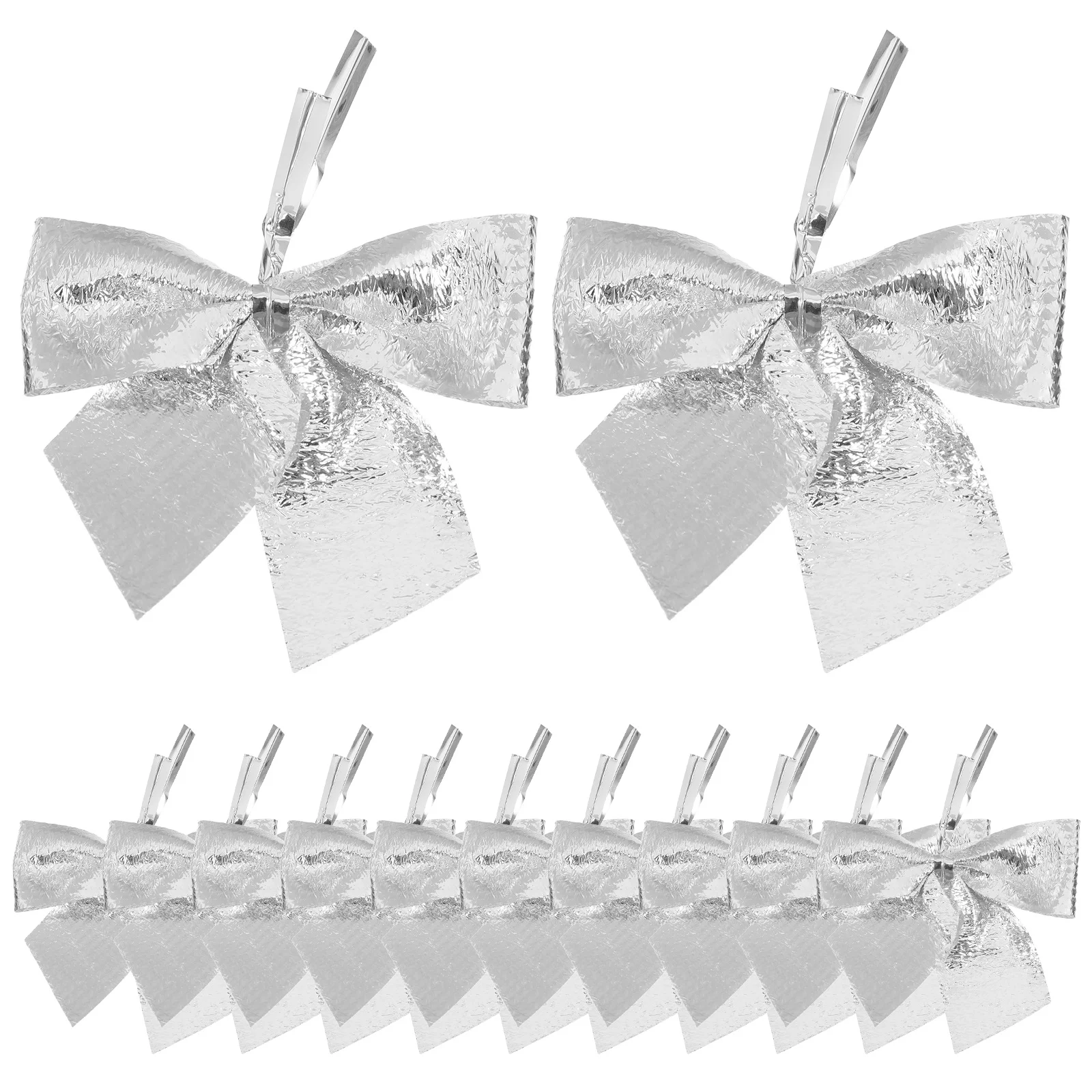 

12 Pcs Holiday Home Decor Christmas Decorations Ornaments Bows Bowknot Decorative Hanging