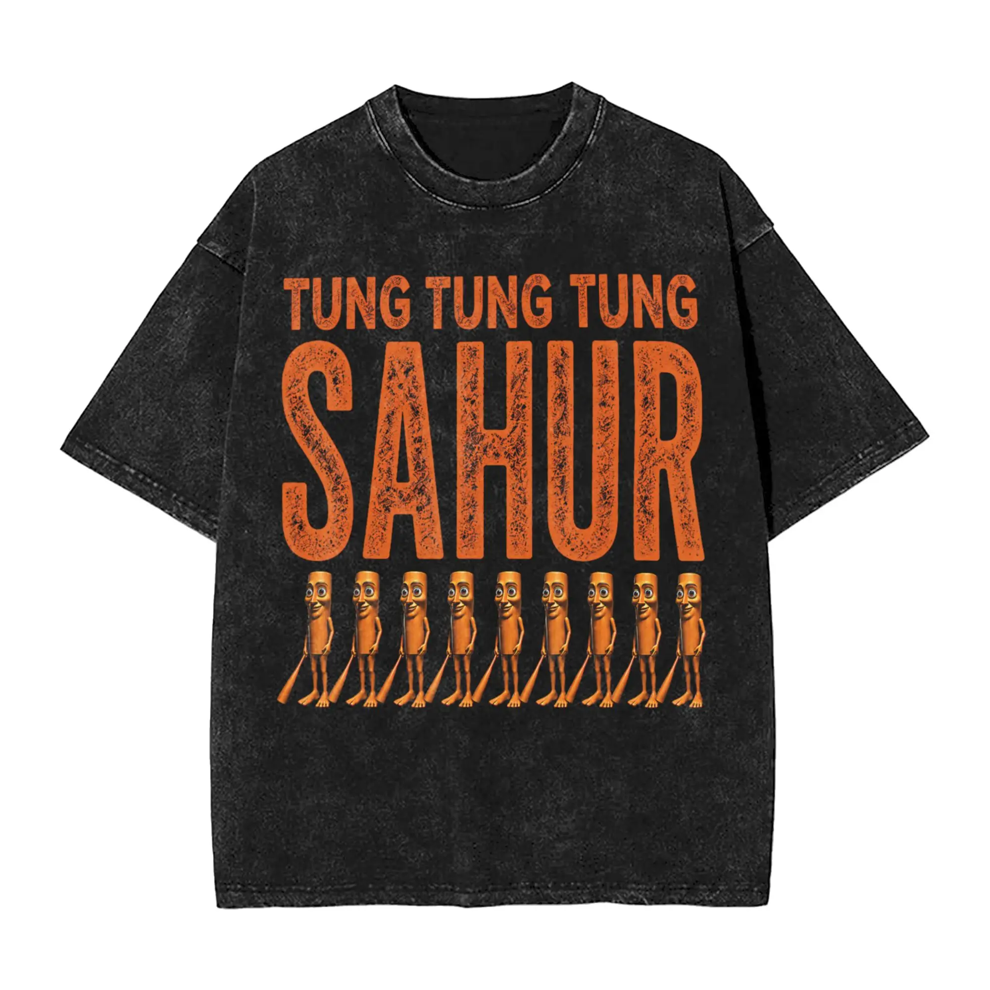 Tung Tung Tung Sahur Funny Meme Brainrot T Shirts for Men Cotton Hipster T-Shirts Round Collar  Tees Short Sleeve Tops Gift