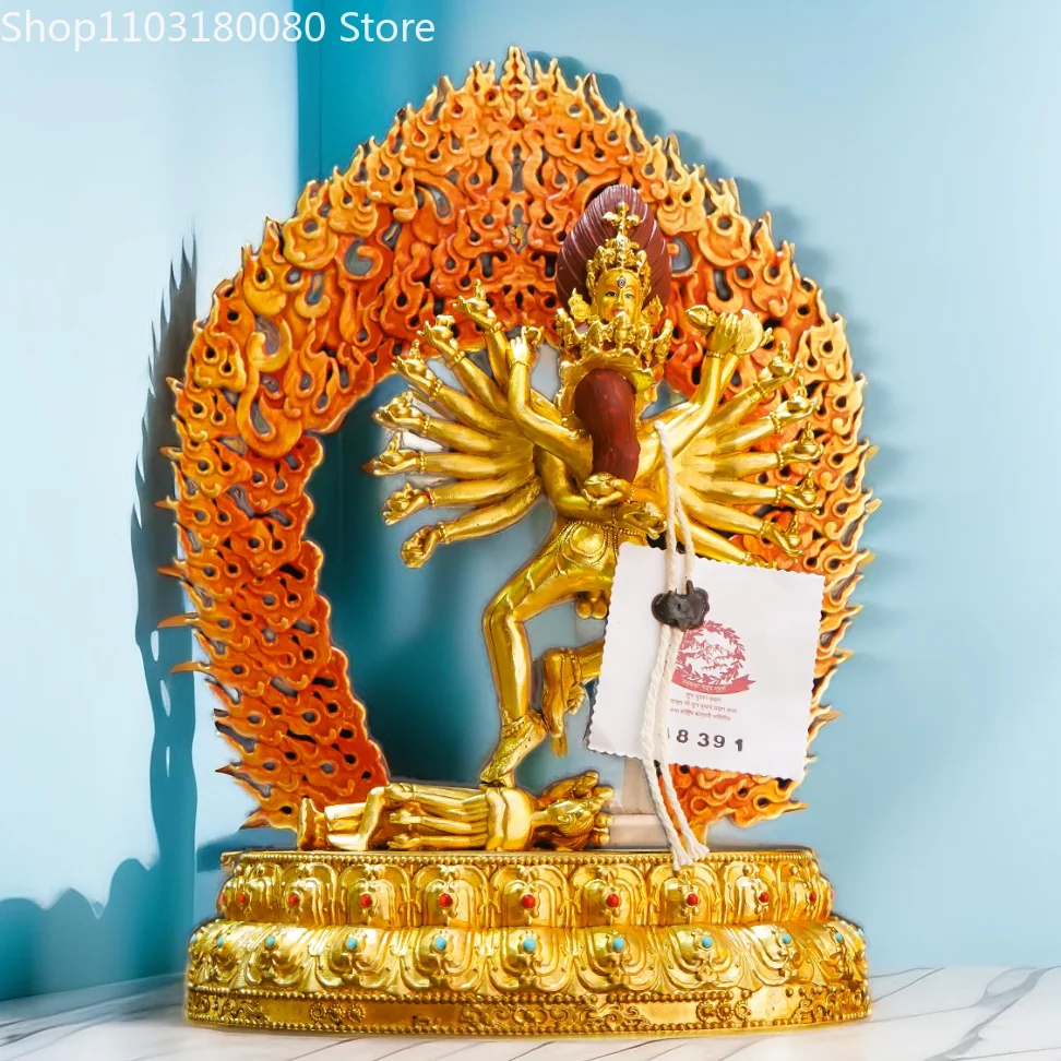 Медная позолоченная статуя Будды Shri Hevajra Тибетский буддизм yab-Ням Hevajra Garab Dorje скульптура большой размер, 21 см