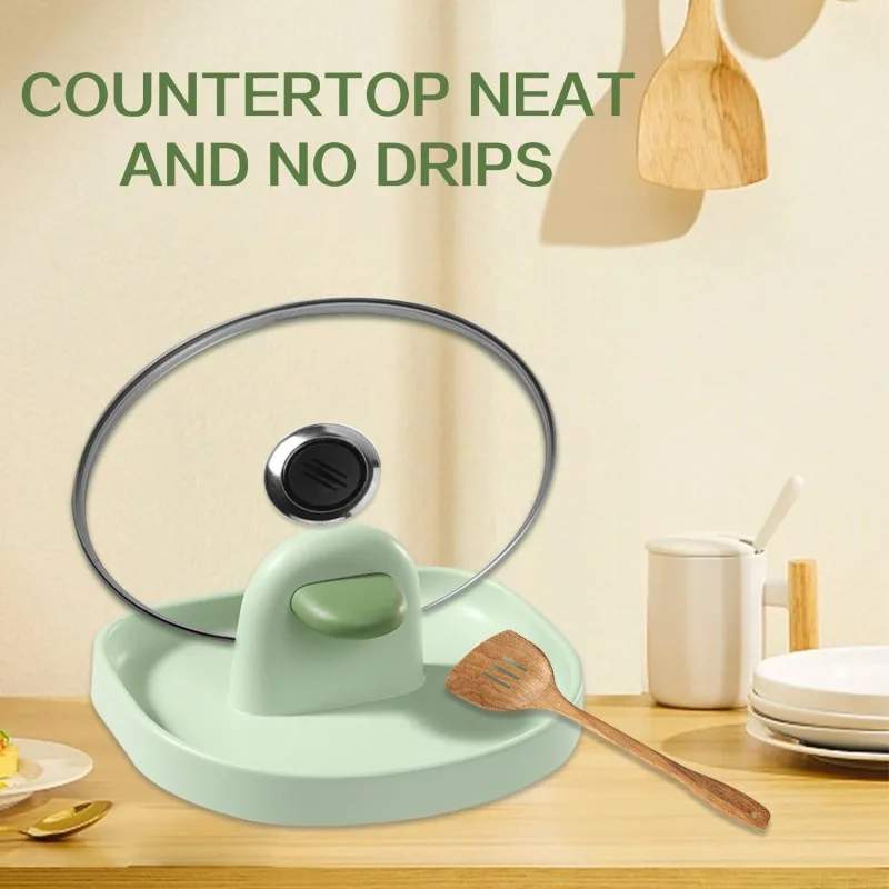 Kitchen Pot Cover Shelf Countertop Placer Sitting Spatula Shelf Chopping Board Storage Shelf Pot Cover Artifact Bracket