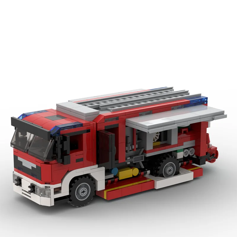 733 PCS transport rescue fire truck MOC Customize Modular Building Block Creative Design Simple Brick DIY Boy Toy Birthday Gift