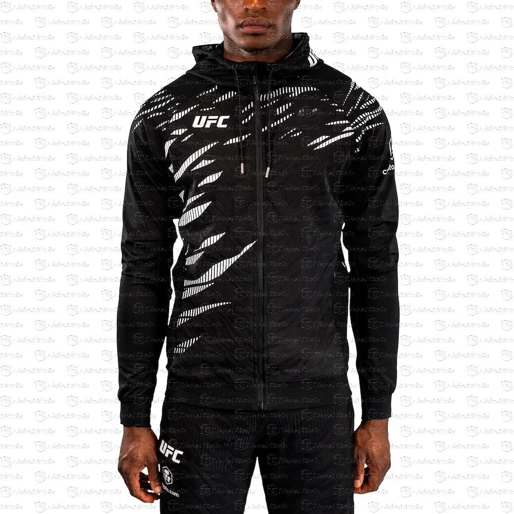 

2025 UFC Men's Women's Hooded Sweatshirt Long Sleeve Sportswear 3D Printed Loose Breathable Comfortable Jersey for Autumn Winter
