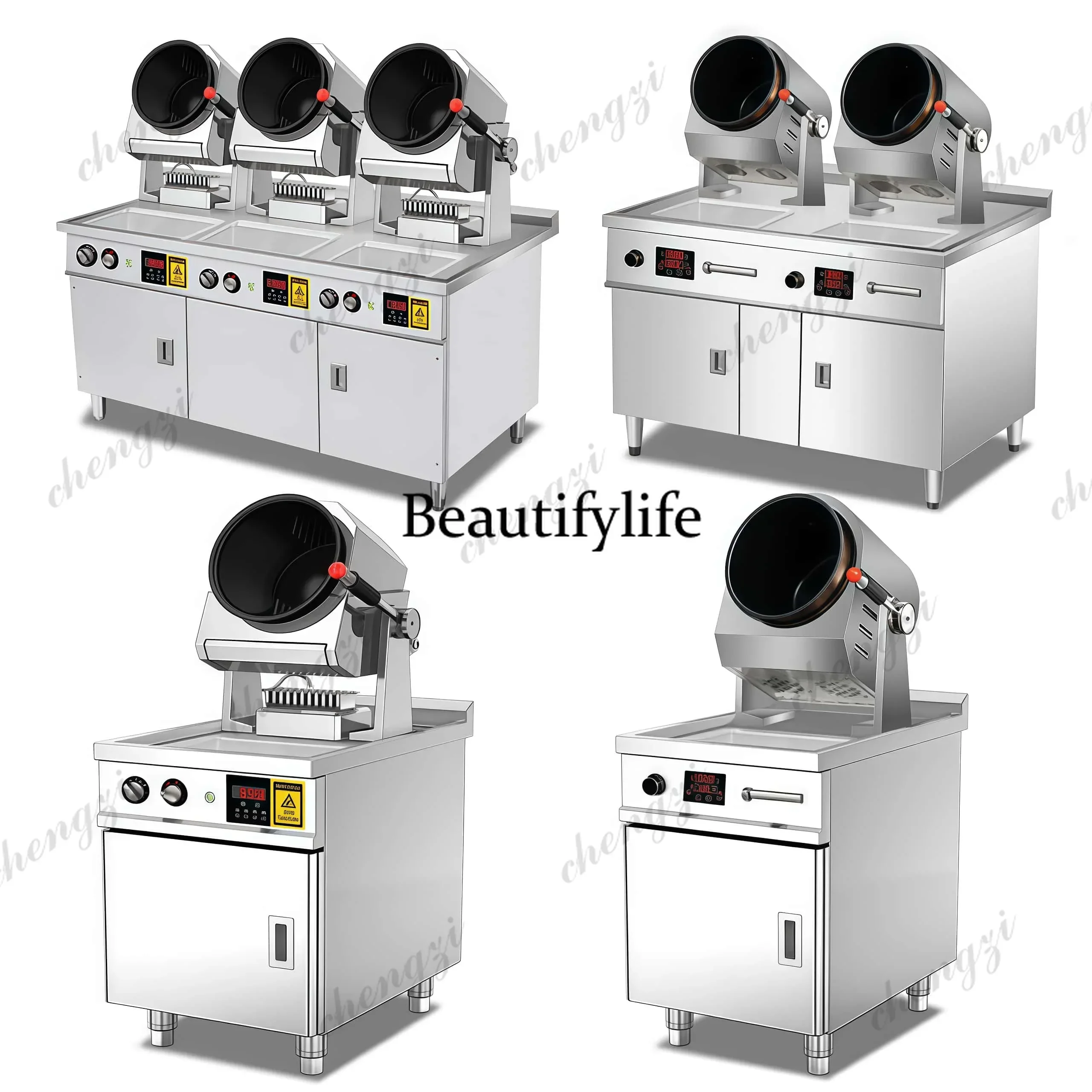Commercial Automatic Cooking Machine Hotel Intelligent Restaurant Cooking Food Robot Gas Wok Fried Rice Rotational Cooker