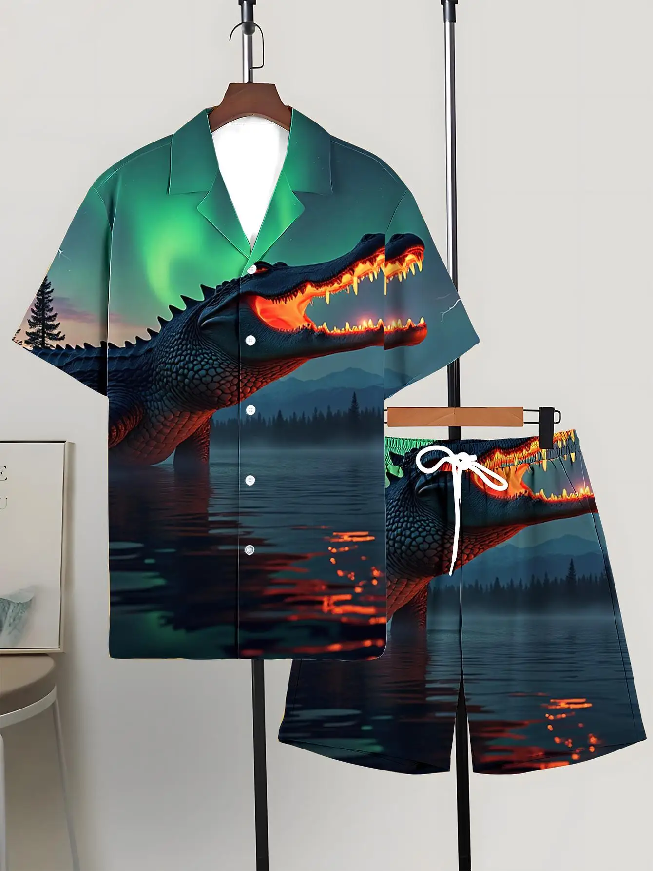 

Men's Shirt Sets 2026 Spring/Summer sweatshirt set jogging set drip clothing 2 piece set Graphic 3D Printed outfits two piece