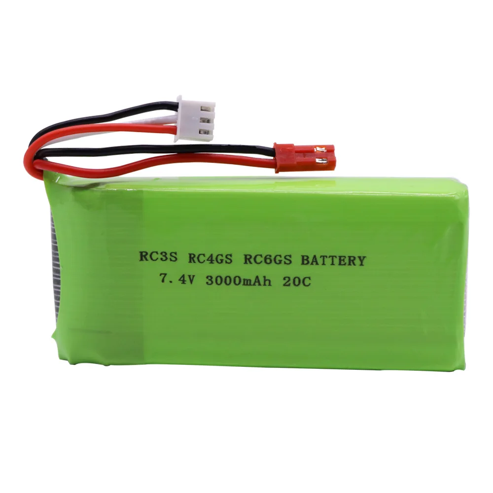 Upgrade Li-Polymer 2800mah to 3000mah 2S 7.4V 3000mah 20C Lipo Battery For Radiolink RC3S RC4GS RC6GS Transmitter toys accessory