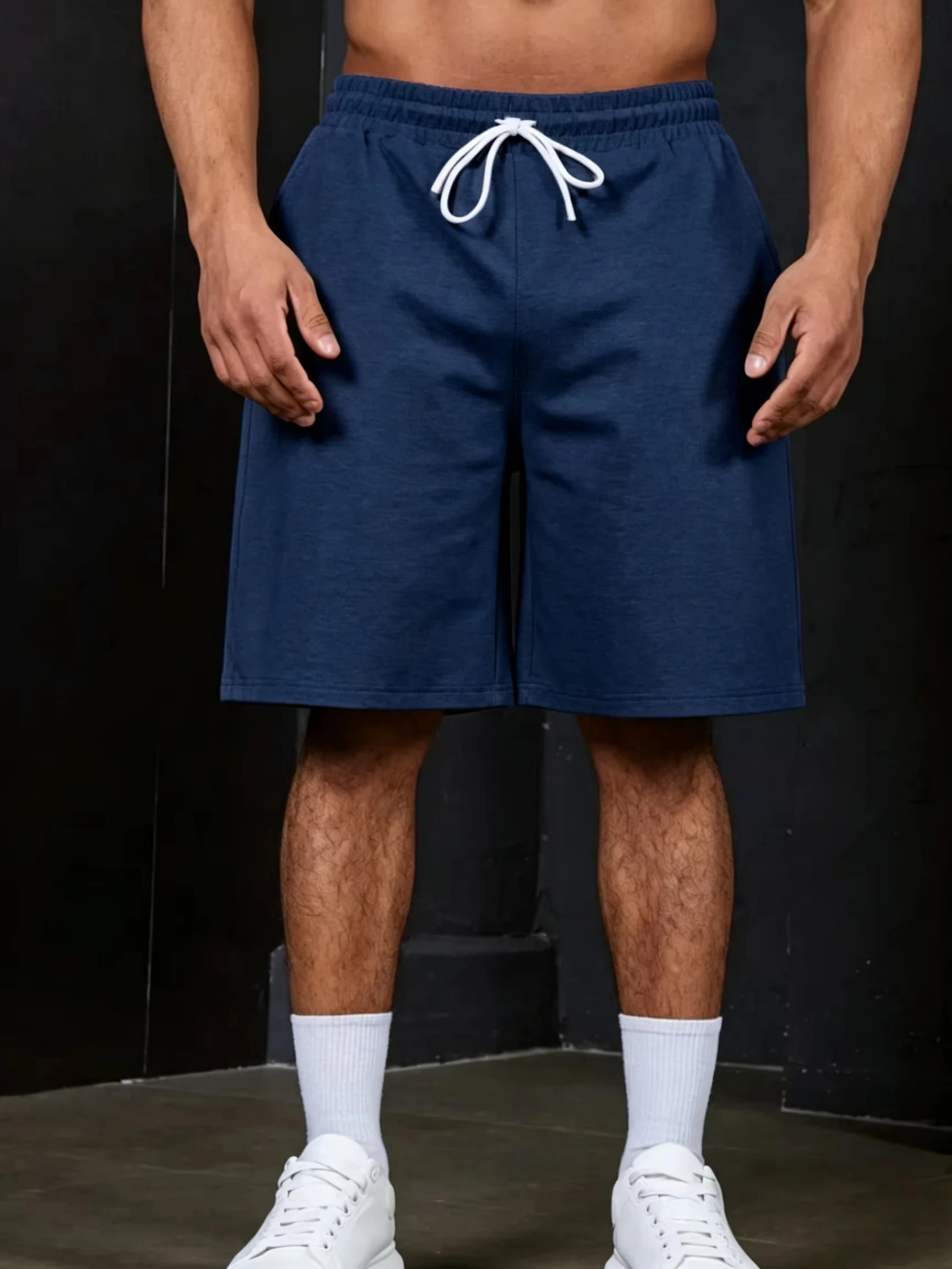 Trendy Gym Men's Fitness Shorts Summer Loose Drawstring Athletic Sweatpants Sport Jogging Beach Pant Casual Oversized Shorts Y2K