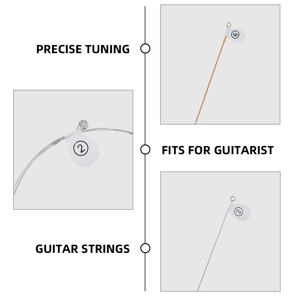 

6pcs Acoustic Replacement Folk Strings Durable Metal String Set Accessories Guitar Supplies Resonant Guitar Strings For Folk