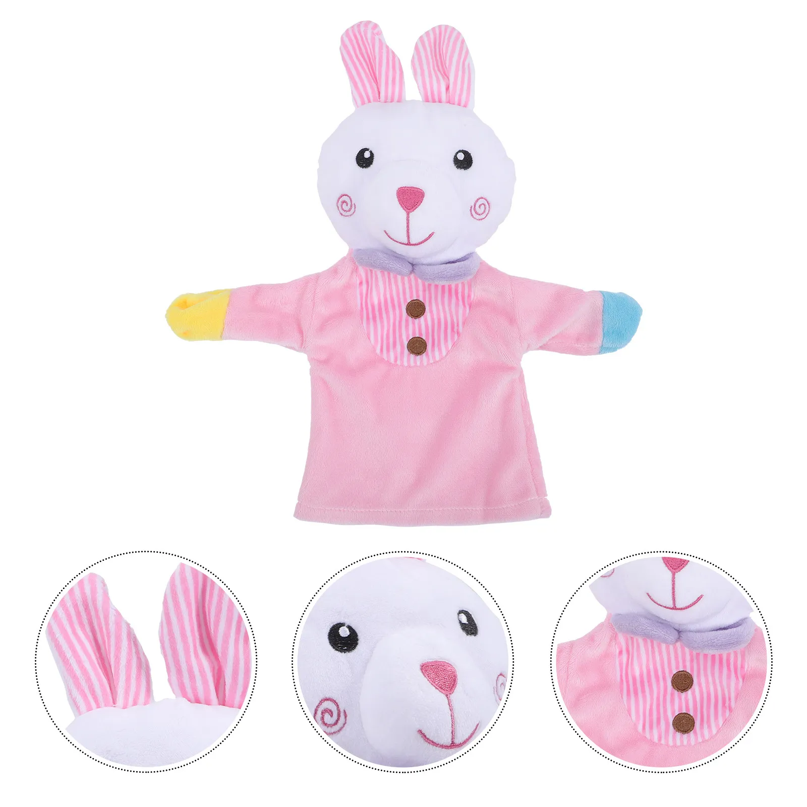 

Hand Puppet Rabbit Cartoon Animal Soft Moving Puppet Show Theater Educational Hand Puppets for Kids Toddlers