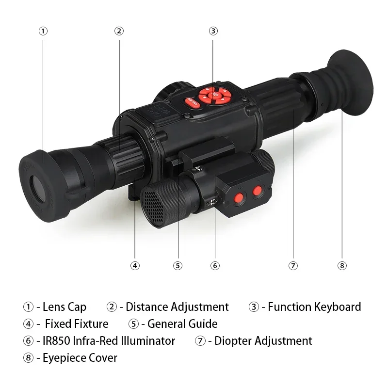 2023 New Outdoor Tactical night sight 4X Night Vision Scope  HK27-0030