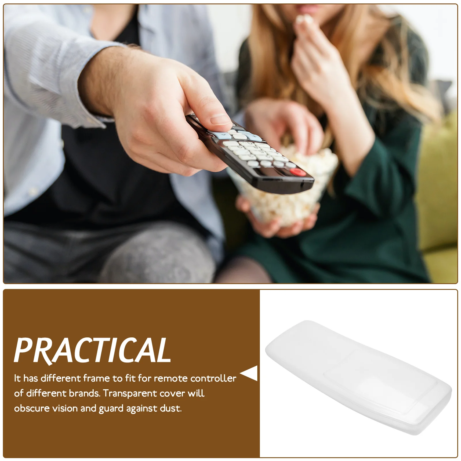 

1PC Universal Remote Controller Cover Silicone Case Protector Skin Waterproof Dustproof Clear Stretchy Protective Cover For All