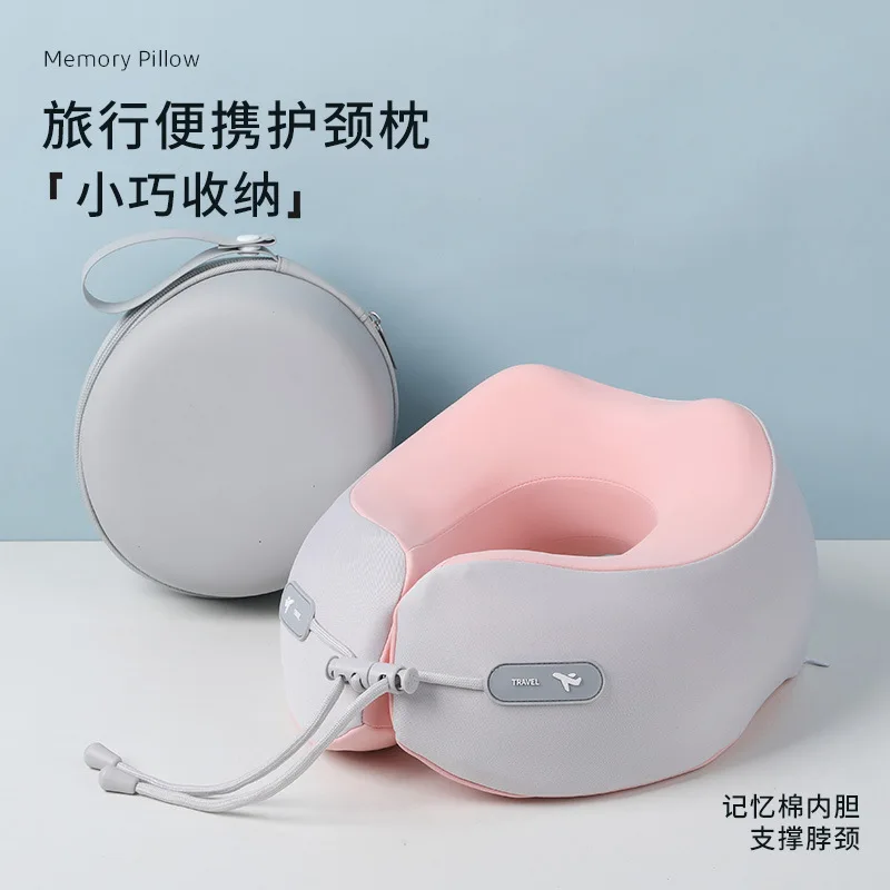 

Generic U-Shaped High Density Memory Foam Neck Pillow Cooling Breathable Neck Support For Long Distance Travel Office Napping
