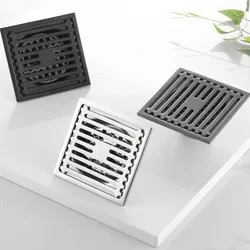 1pc Shower Floor Drain Stainless Steel Square Floor Drain Strainer Dectable Anti-odor Drainer With Filter Core Bathroom Hardware