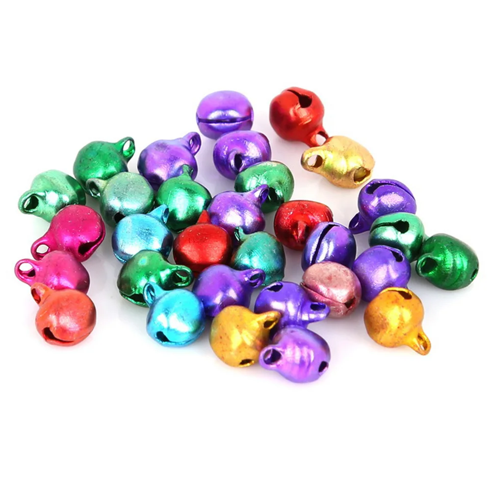 Rust-Resistant Chime Accessories Craft Bells Christmas Tree Decor Colourful Easy To Hang Electroplating Metal Shiny
