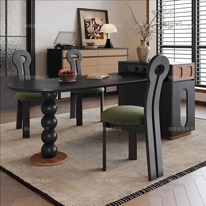 

Antique Island Dining Table, One-piece Retractable And Embedded Microwave Oven Model, Small And Medium-sized Dining Island