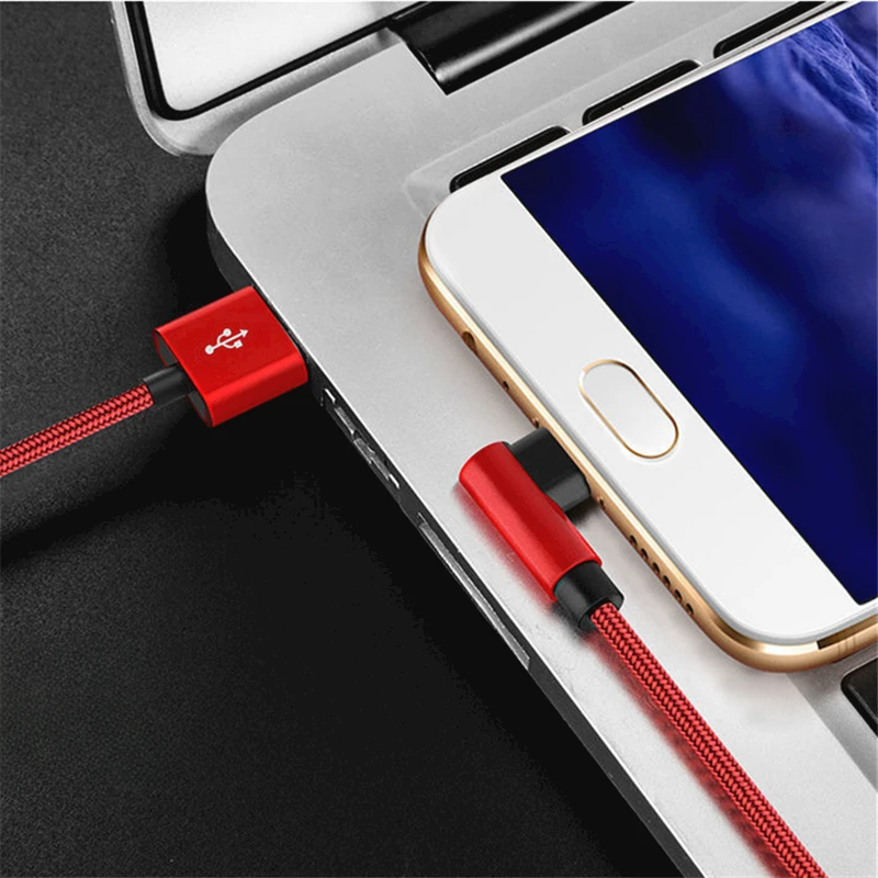 6A 66W Type C USB Fast Charging Cable for Huawei Xiaomi 14 Redmi Honor OPPO Realme POCO 90 Degree Elbow Charger Cable for Gaming