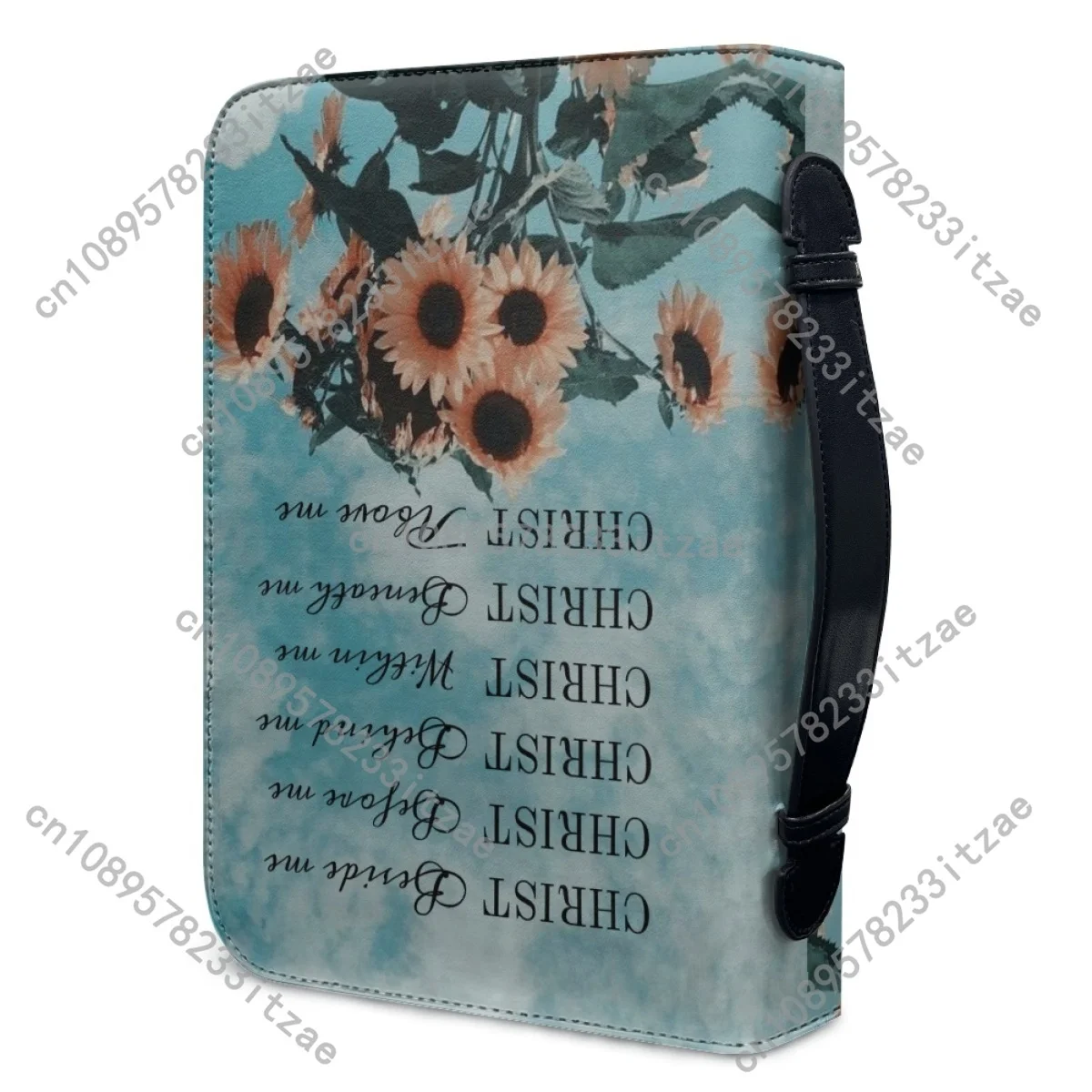 حافظة غطاء الكتاب المقدس النسائية ترنيمة الكتاب المقدس طباعة جلدية انغلق مقبض أكياس تخزين الكتاب المقدس حقائب اليد المحمولة العملية Paquete Biyblico