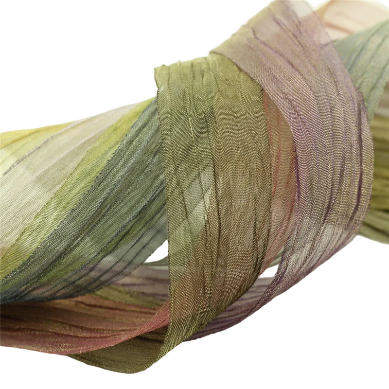 5yard/lot 25-40mm pleated snow yarn new ribbon hair accessory bow diy handmade material  ornament on the head  ribbon diy T-055