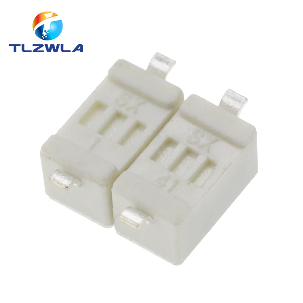 100PCS 3X6X4.3MM 2Pin SMD DC12V 50mA Tact Switch Push Button Touch Micro Switch 3*6*4.3mm White Button