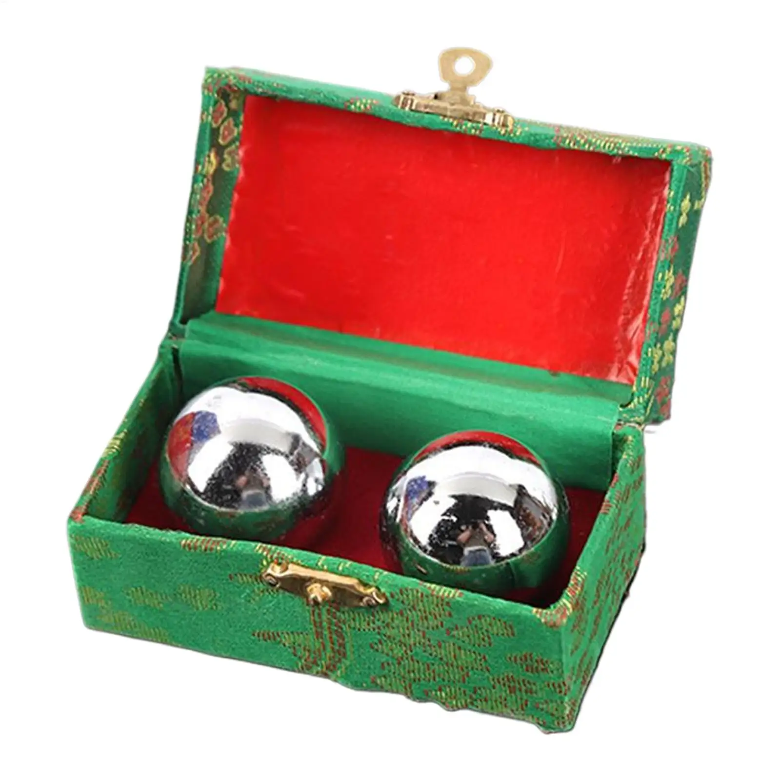 Chime Baoding Balls 2PCS Traditional Chinese Hand Stress Reliever For Finger Exercise & Relaxation, Fitness Equipment For Home