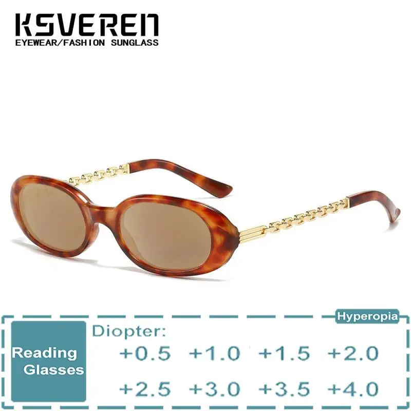 

﻿KSVEREN Women Oval Reading Sunglasses Single Focus Presbyopic Eyeglasses Tinted Eyewear Outdoor Shadesun Prescription Glasses