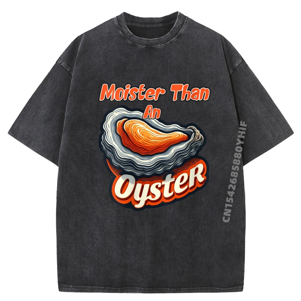 

Мужские дизайнерские футболки Moister Than An Oyster, футболки с рисунком, мужские дышащие футболки с принтом, потертая одежда в стиле ретро