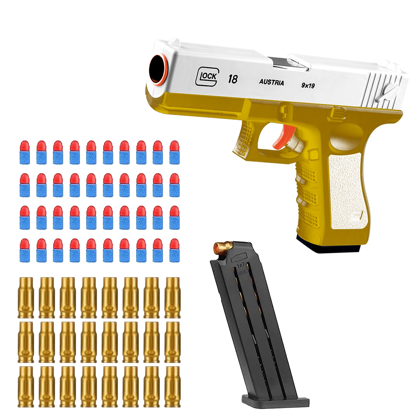 Shell Ejection Soft Bullets Pistol Toy Gun For Boys Girls Shooting Games Dropshipping Birthday Gift Age 5+