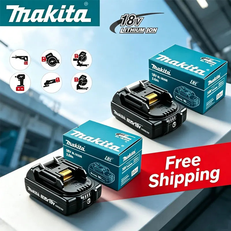 

Original Makita100% battery 18V 3.0Ah rechargeable battery, replacing Makita BL1830B L1840B L1850B L1860B,power tool battery