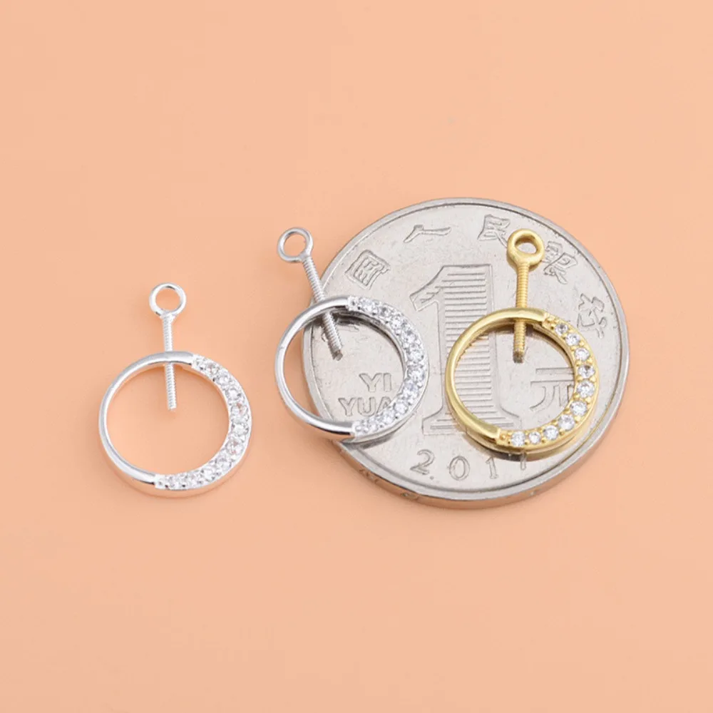 قلادة مستديرة من خيوط الفضة الإسترليني S925 ، يمكن وضعها في حبة ، قلادة الرقبة المصنوعة يدويًا ، قلادة وأسورة مصنوعة يدويًا ، 1 من مواد DIY