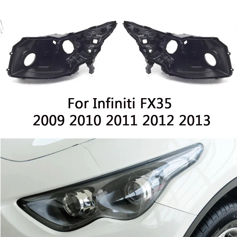 

HTTCY База фары для Infiniti FX35 2009 2010 2011 2012 2013, дом для фар автомобиля, задняя база, передняя автоматическая фара, задний дом