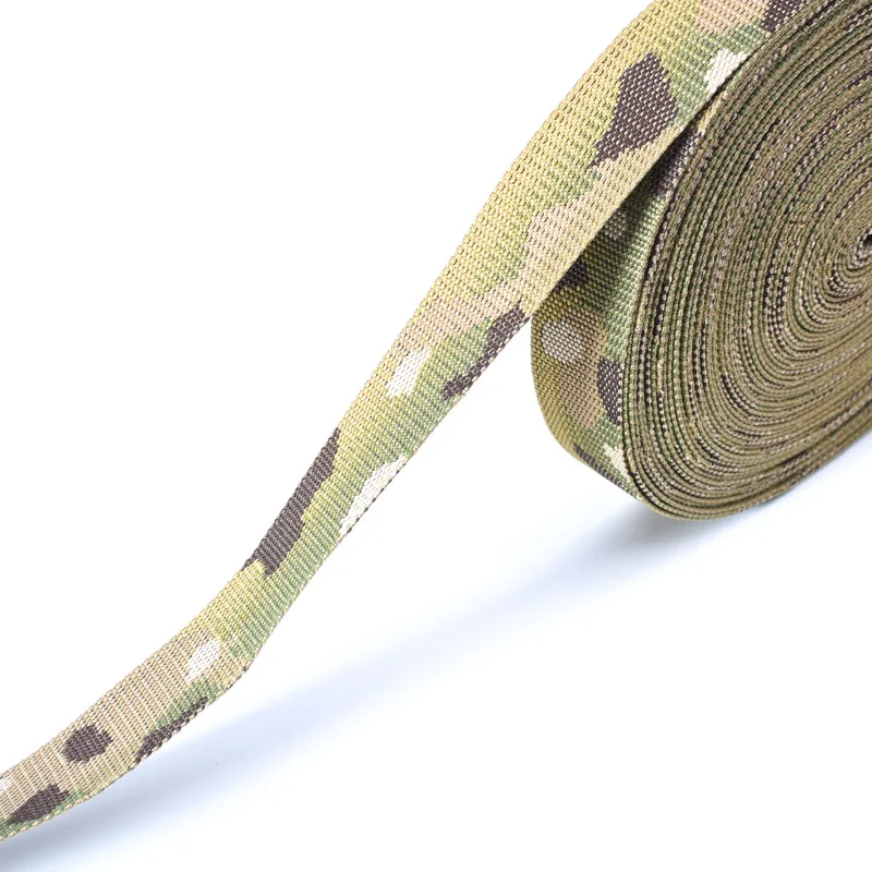 25/38/50mm di larghezza caccia Tactical Outdoor MC Jacquard Strap fai da te Molle Belt Strap Band Tape