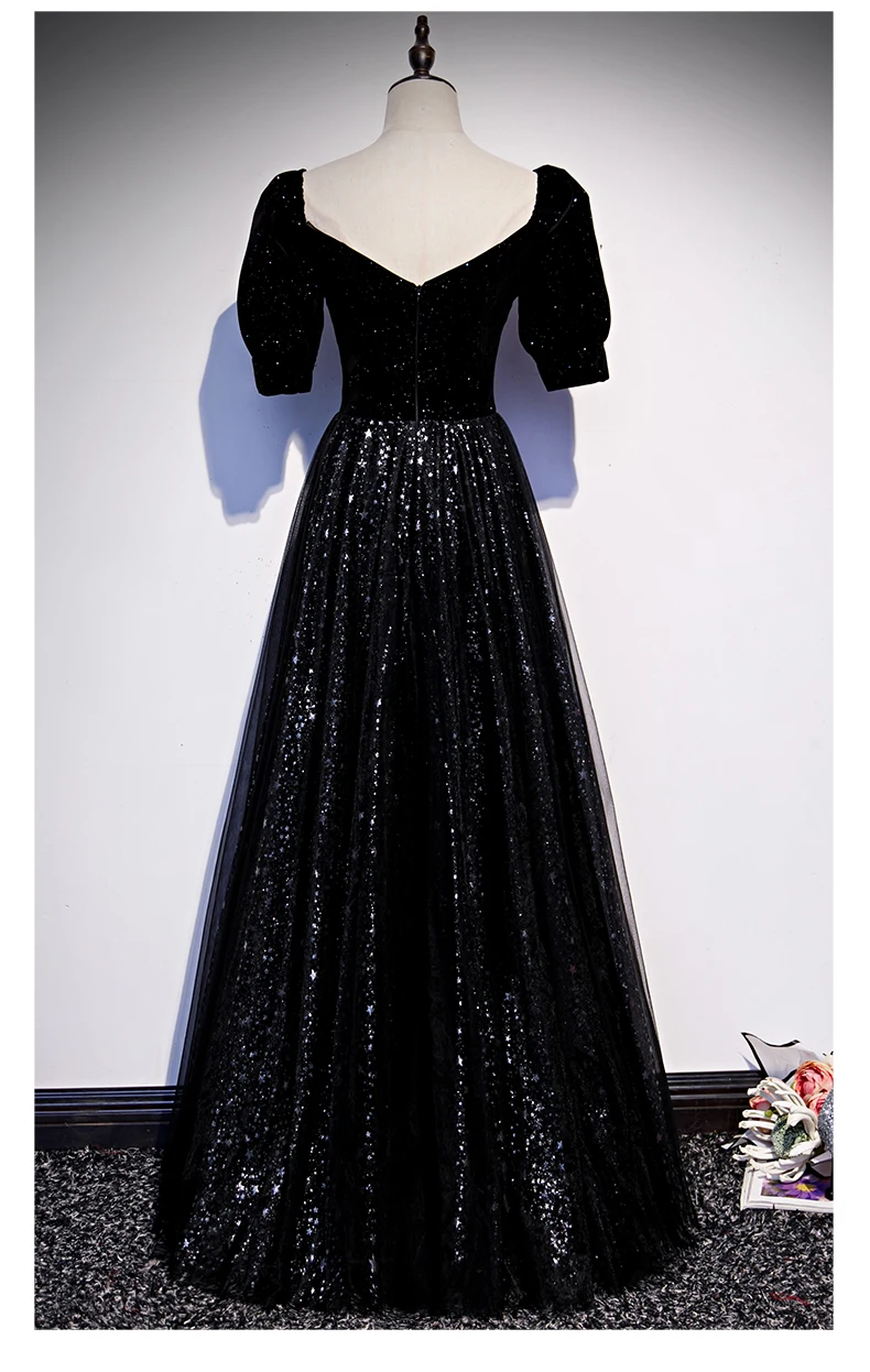 Star evening dress women 2024 new banquet temperament long annual meeting host dress atmosphere