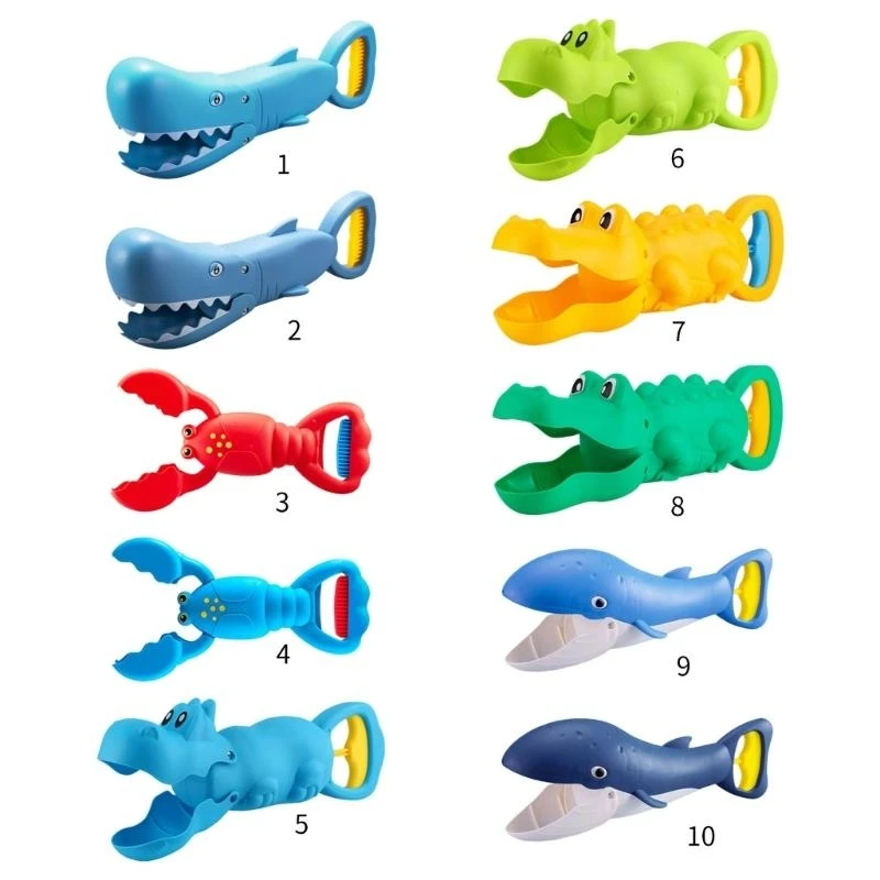 Y4QA 로봇 발톱 비치 장난감 만화 모래 삽질 능력 훈련 어린이를위한 모래 클램프 장난감 어린이 해변 장난감 파티 공급