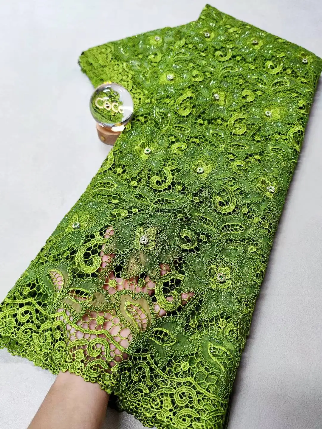 أحدث أقمشة الدانتيل الأفريقي 2025 جودة عالية، أقمشة قطنية بالمتر، التطريز، حجر الراين، الكتان، فستان الزفاف، تول، 5 ياردات #3