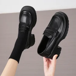 Vrouwen Loafers 2024 Lente Britse Stijl Slip Op Platform Mary Jane Schoenen Vrouw Japanse Jk Uniform Lolita Schoenen Vrouwen