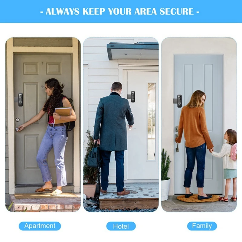 Para montagem de campainha piscante, suporte de montagem de porta de campainha de vídeo antirroubo sem perfuração, não bloquear sensor de movimento de campainha