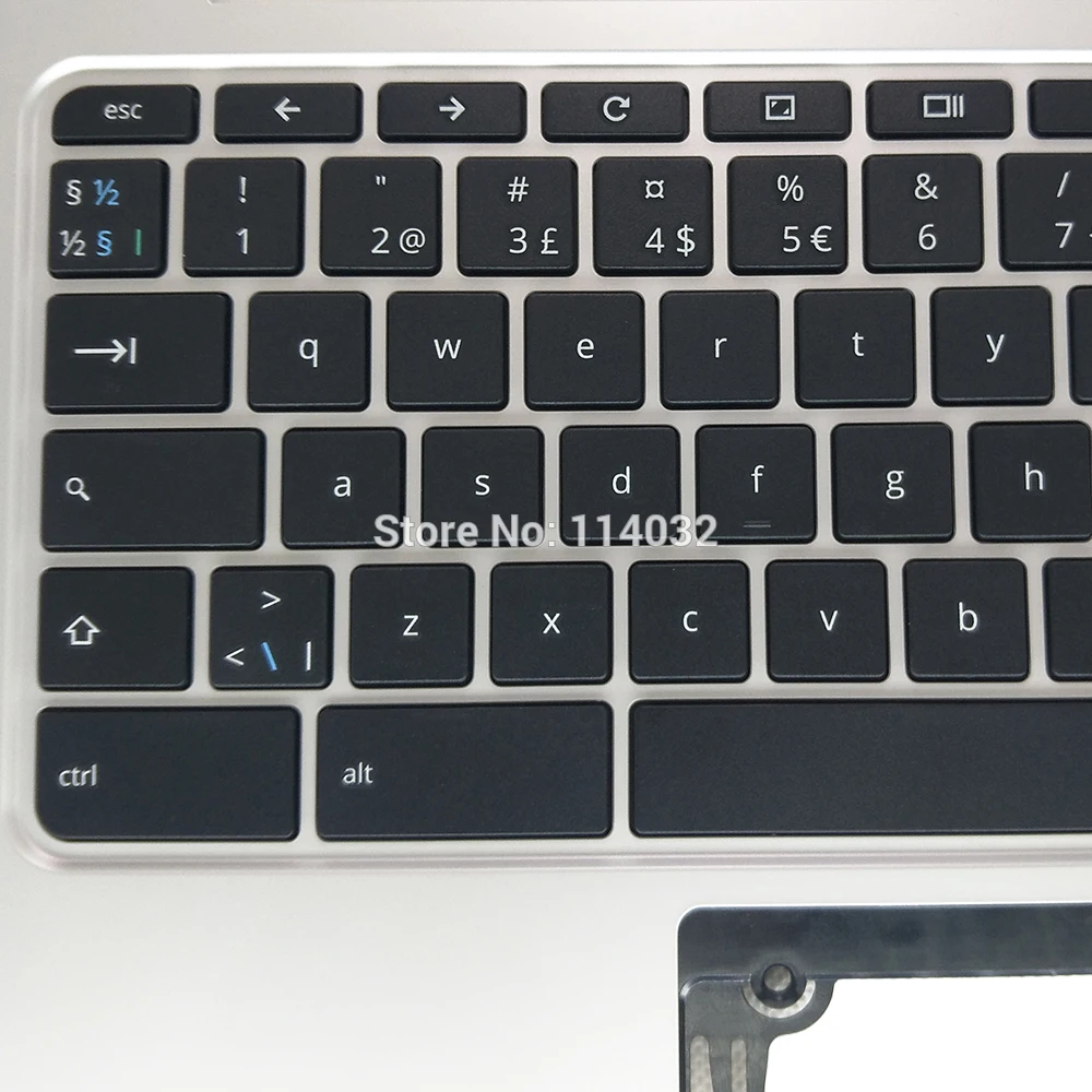 Severovýchod klávesnice pro HP chromebook 11pro G3 G4 G2 norsko černá kb stříbro palmrest nejvyšší zakrýt ne touchpad 788639-DH1 788639 001 originální