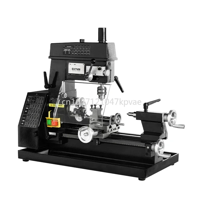 CT125 Mini Small Lathe Drilling and Milling Machine Mini Lathe Clock Machine Teaching Machine Small Car Drilling