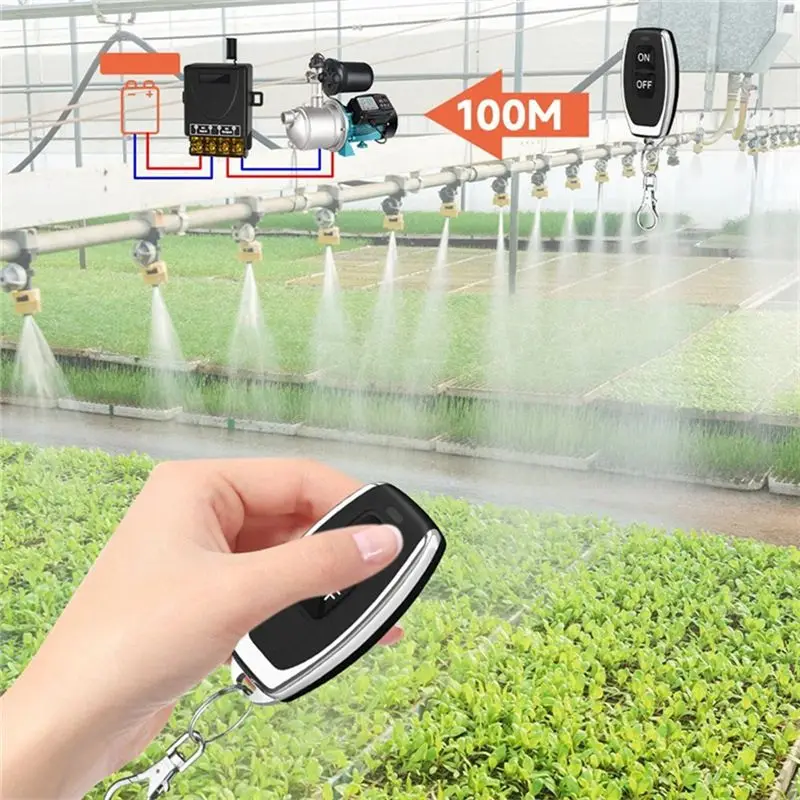 SHGO Wireless Remote Control Switch 433MHz DC8-80V 30A RF Relay Receiver for Motorcycle Irrigation