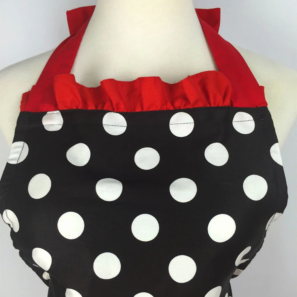

Princess Work Clothes Apron Women Cooking Kitchen Bib Oil Proof Pinafore Hanging Neck Dustproof Salon Style Cleaning