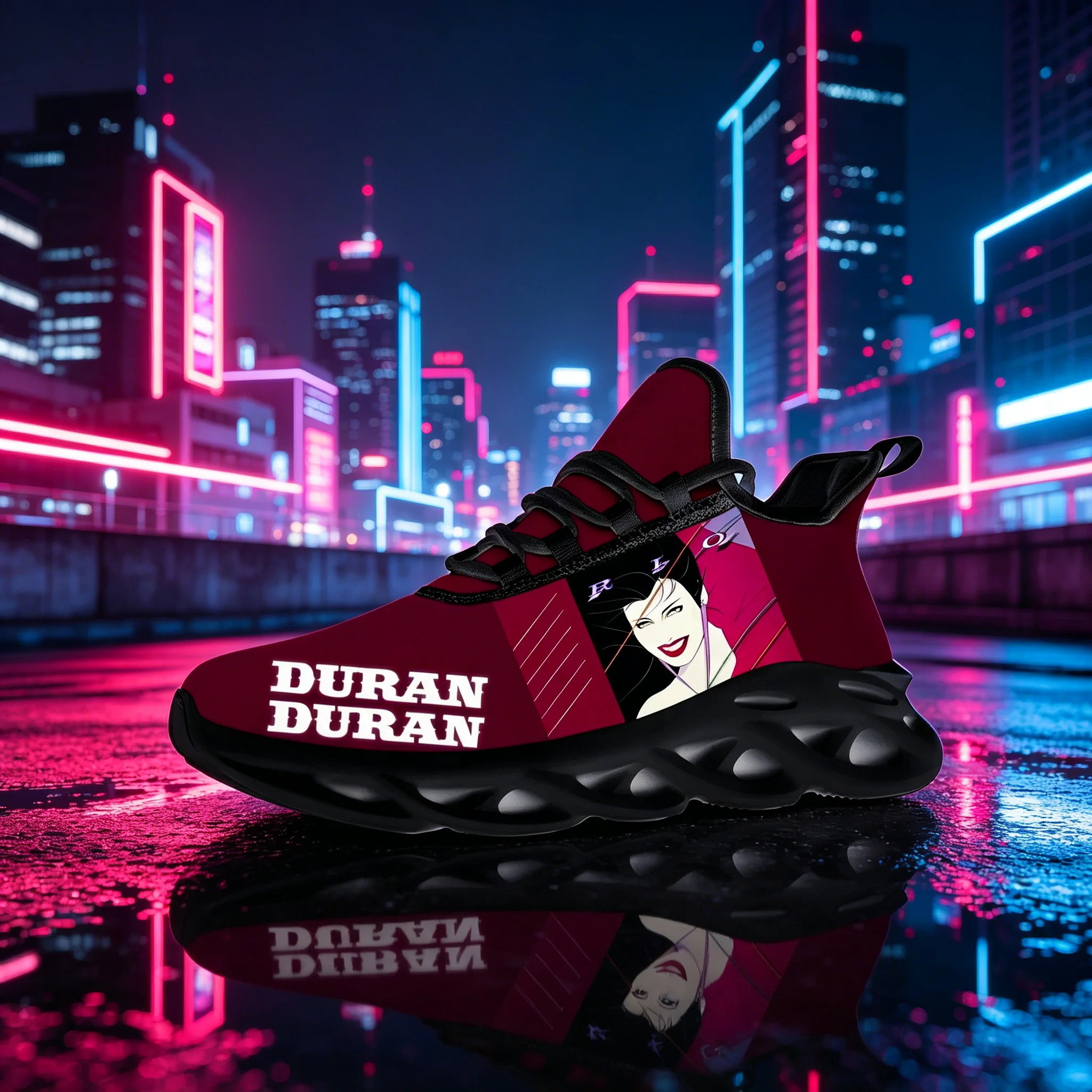 

Duran Band Custom Blade Casual Shoes, Retro Rock Music Print, Lightweight Breathable Unisex Street Fashion Sneakers