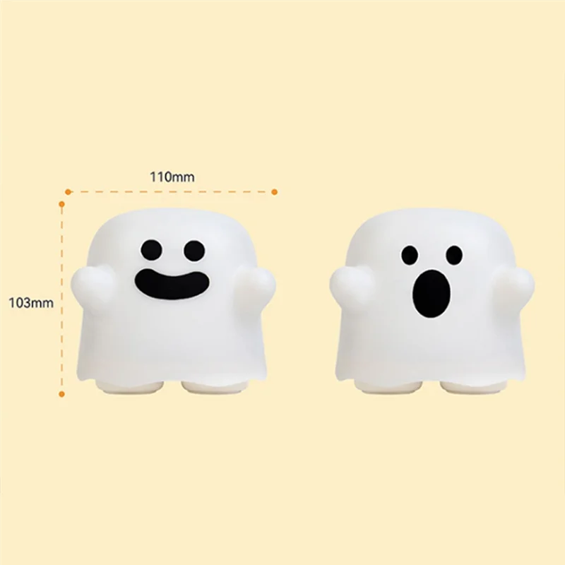 B52C Ghost Halloween Night Light Lamp Decor Night Light For Bedroom, Rechargeable Cute Lamp Kawaii, Nightlights For Cute Gifts A