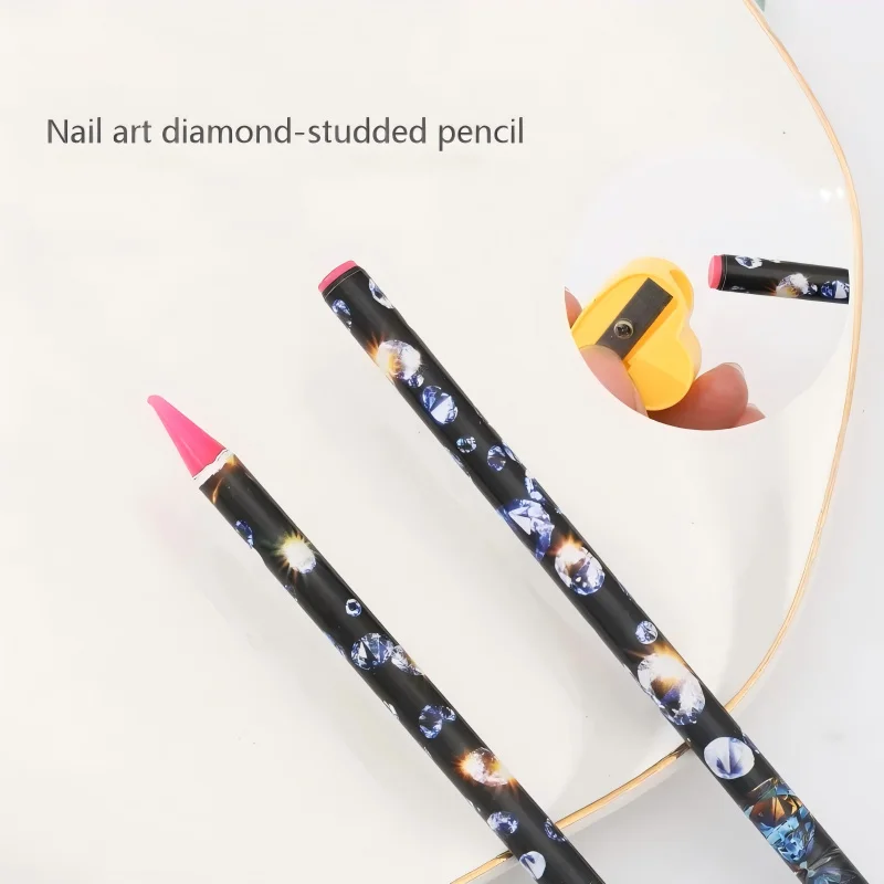 1/3/5/10 Stück Nagelkunst-Dotting-Stift, Strass-Picker, selbstklebender Wachsstift, kontaktloses Aufnahmewerkzeug für Edelstein-Accessoires – Detail 4