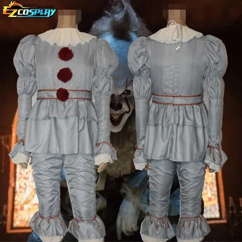 Adult kids clown Halloween cosplay costume-deluxe Halloween scary clown costume scary makeup cosplay costume