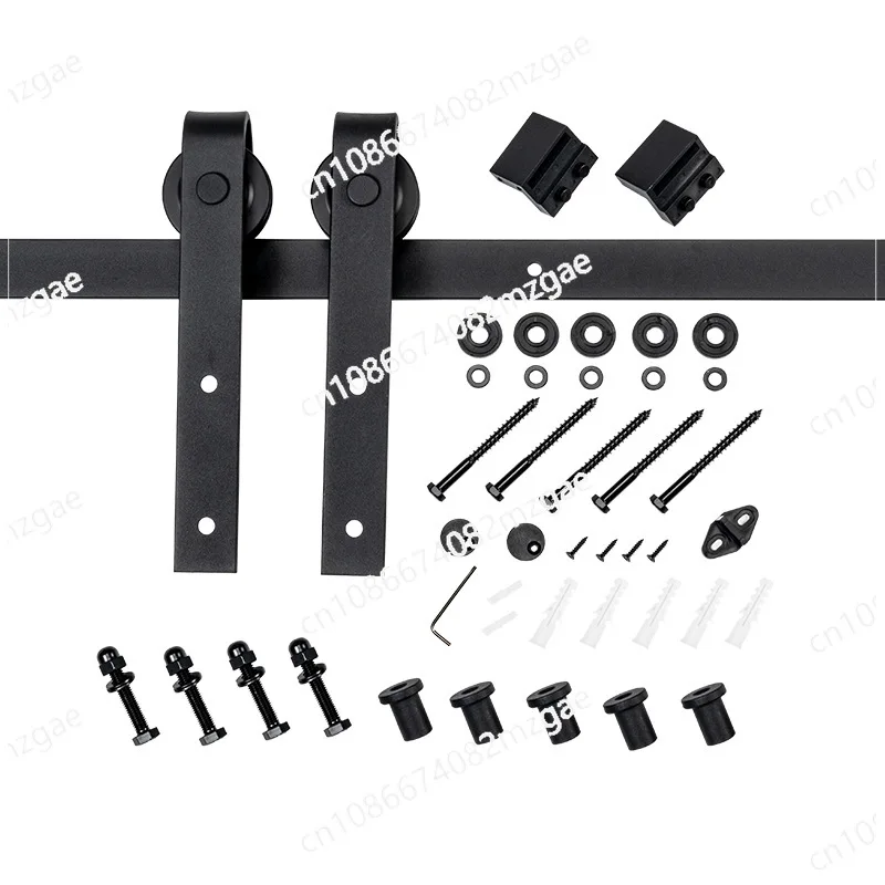 Barn Door Hanging Rail Full Set of Hardware Accessories Complete Set of Household Sliding Door Rail Slide