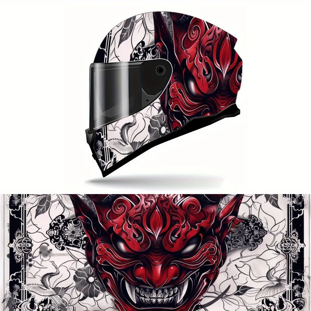 

Vivid Asian Art Print Full Helmet Wrap Sticker Motorcycle Helmet Racing Graphic Decal Vinyl Wrap Helmet Decorative Sticker Water