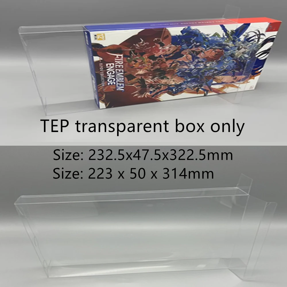 Transparent Storage Box For Nintendo Switch/NS Fire Emblem Engage Game Collect Boxes Carton Save Collections Clear Display Case